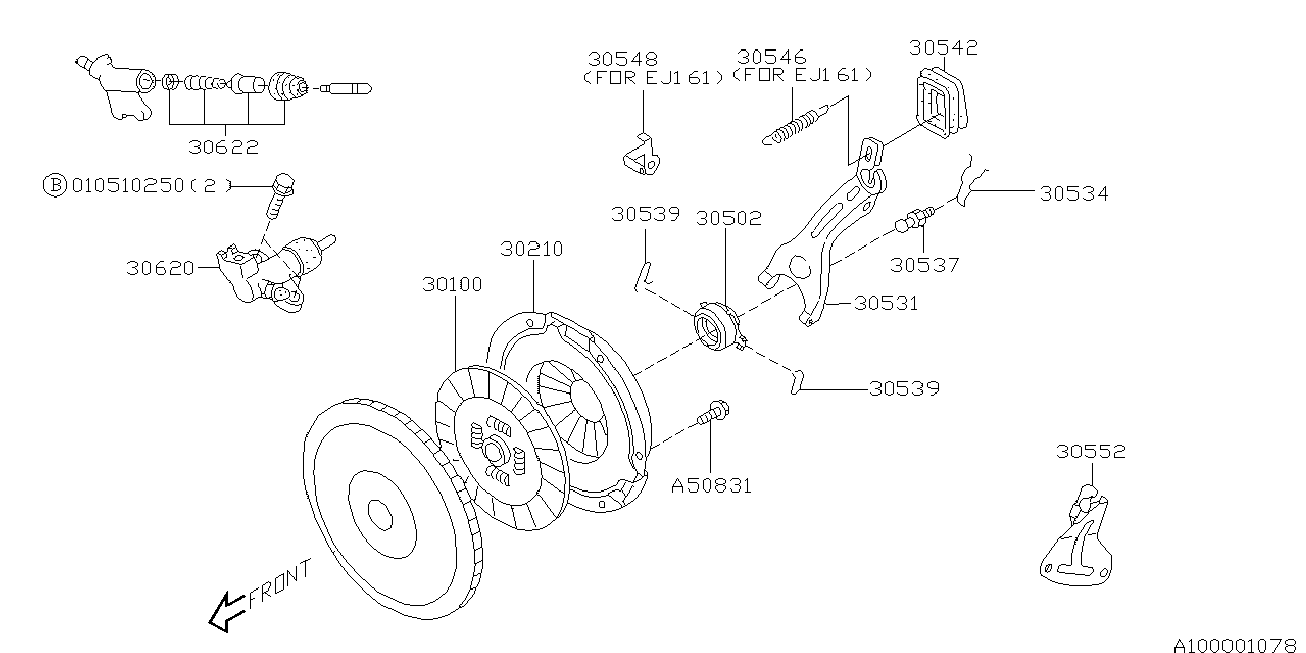 Subaru 30210-AA510 - Spingidisco frizione www.autoricambit.com