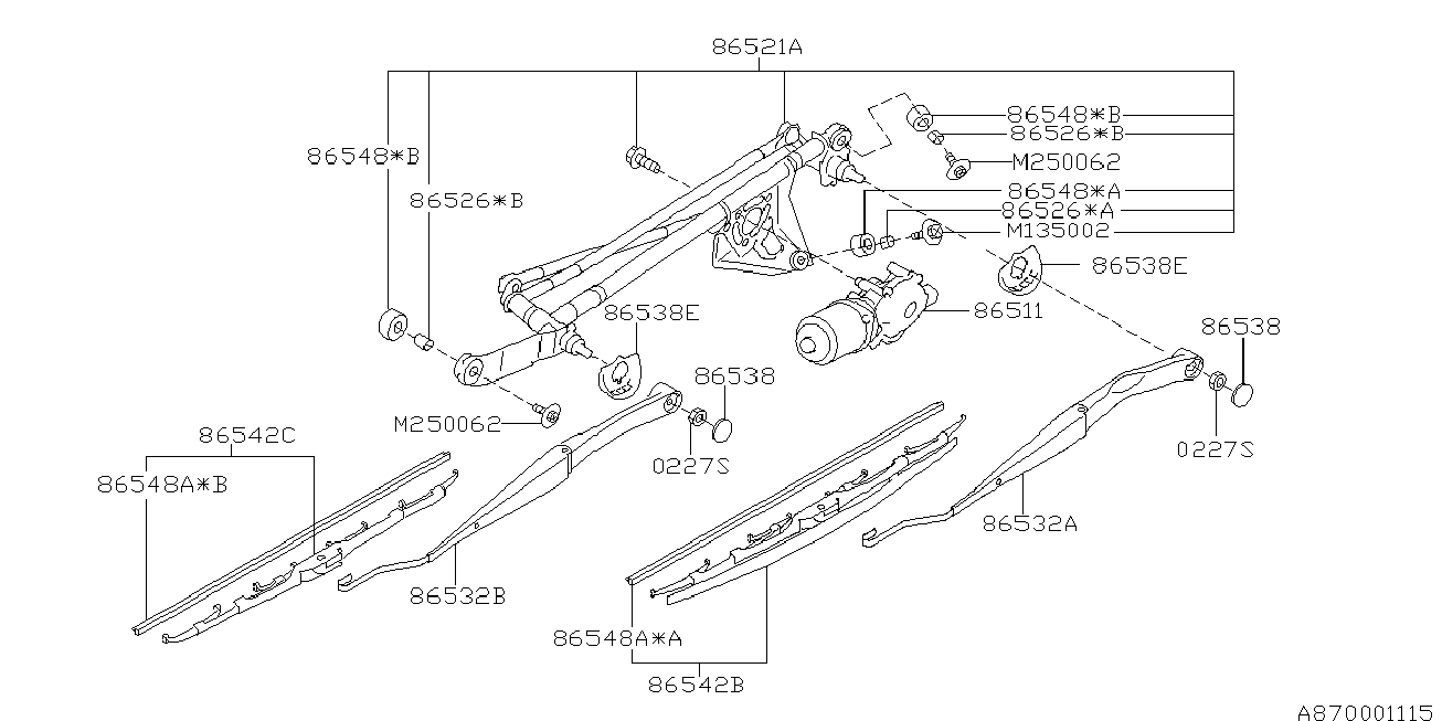 Subaru 86542FE010 - Spazzola tergi www.autoricambit.com