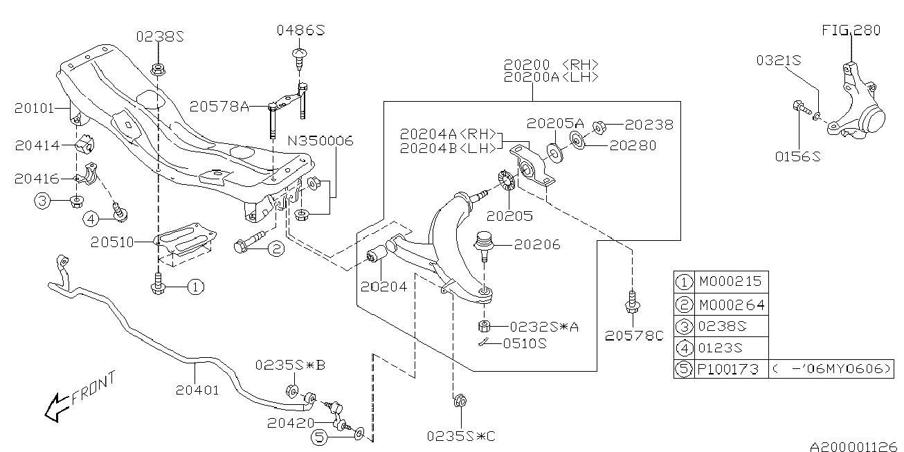 Subaru 20470-SA000 - Asta/Puntone, Stabilizzatore www.autoricambit.com