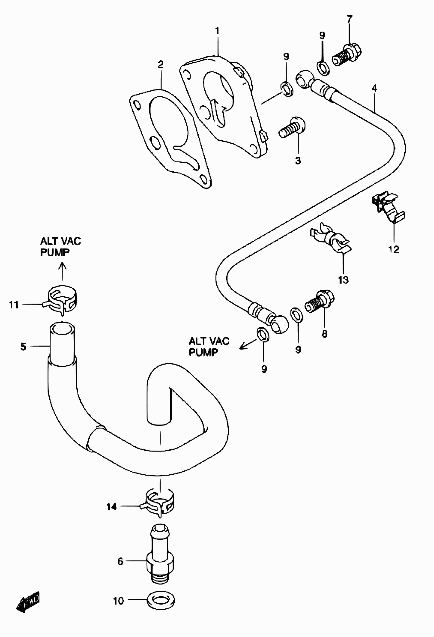 Suzuki 13531-84A00 - Guarnizione, Pompa depressione www.autoricambit.com