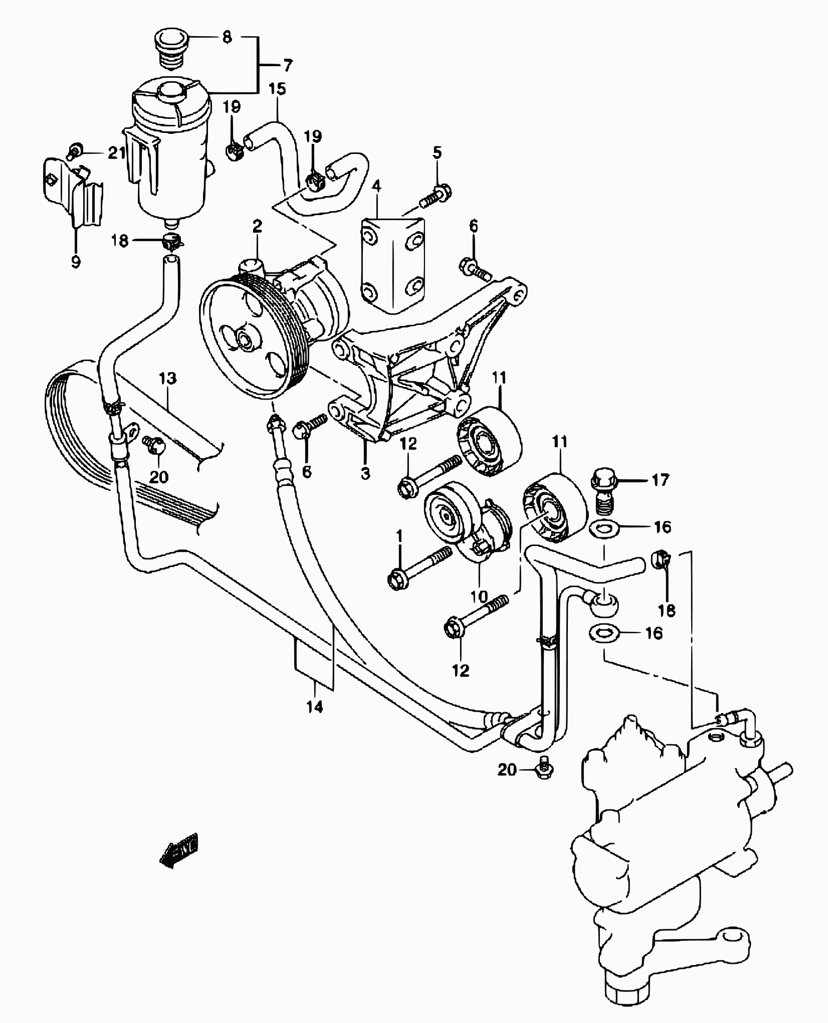 Suzuki 49160-84A80 - Tendicinghia, Cinghia Poly-V www.autoricambit.com