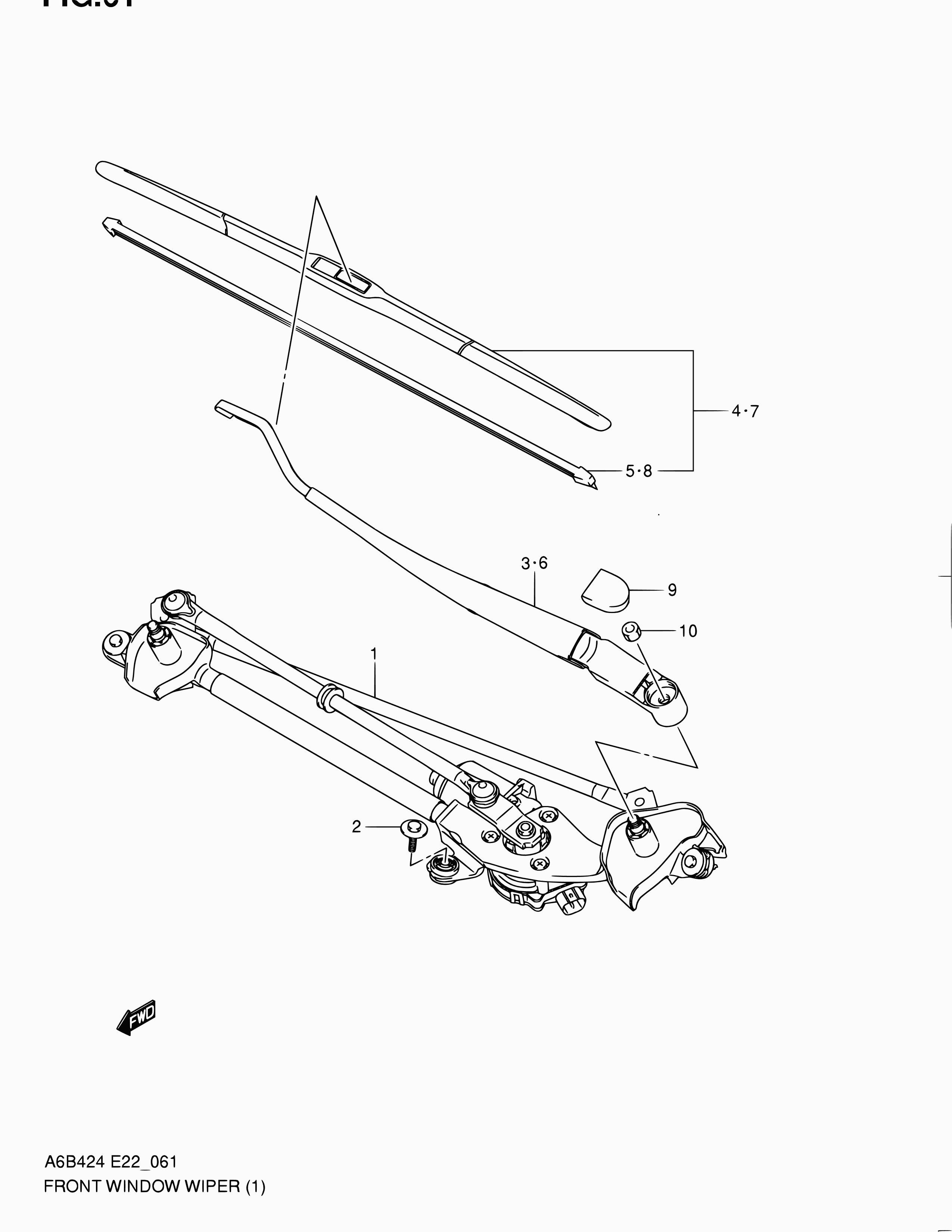 Suzuki 38340-57L00 - Spazzola tergi www.autoricambit.com