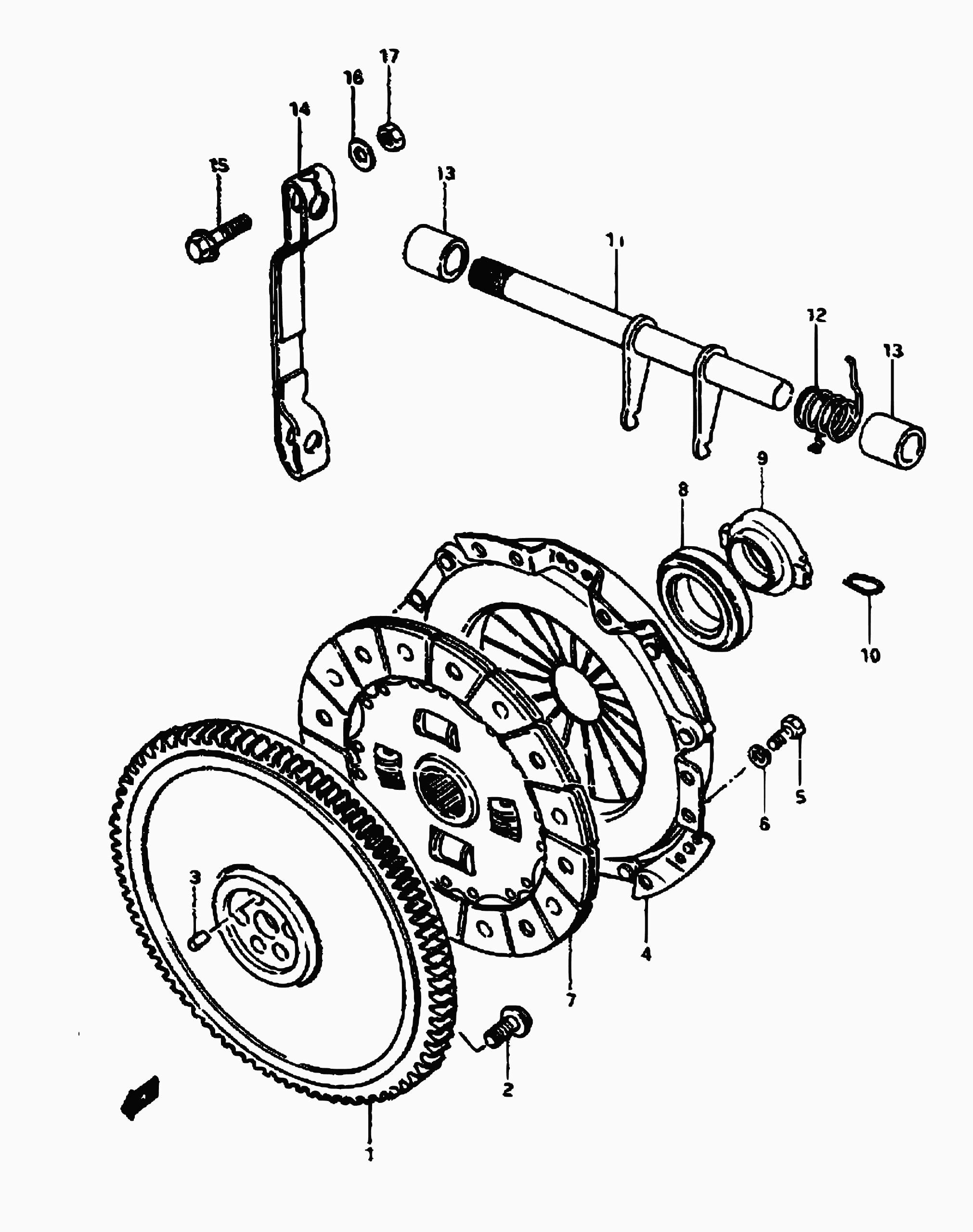 Suzuki 09269-38001 - Reggispinta distacco frizione www.autoricambit.com