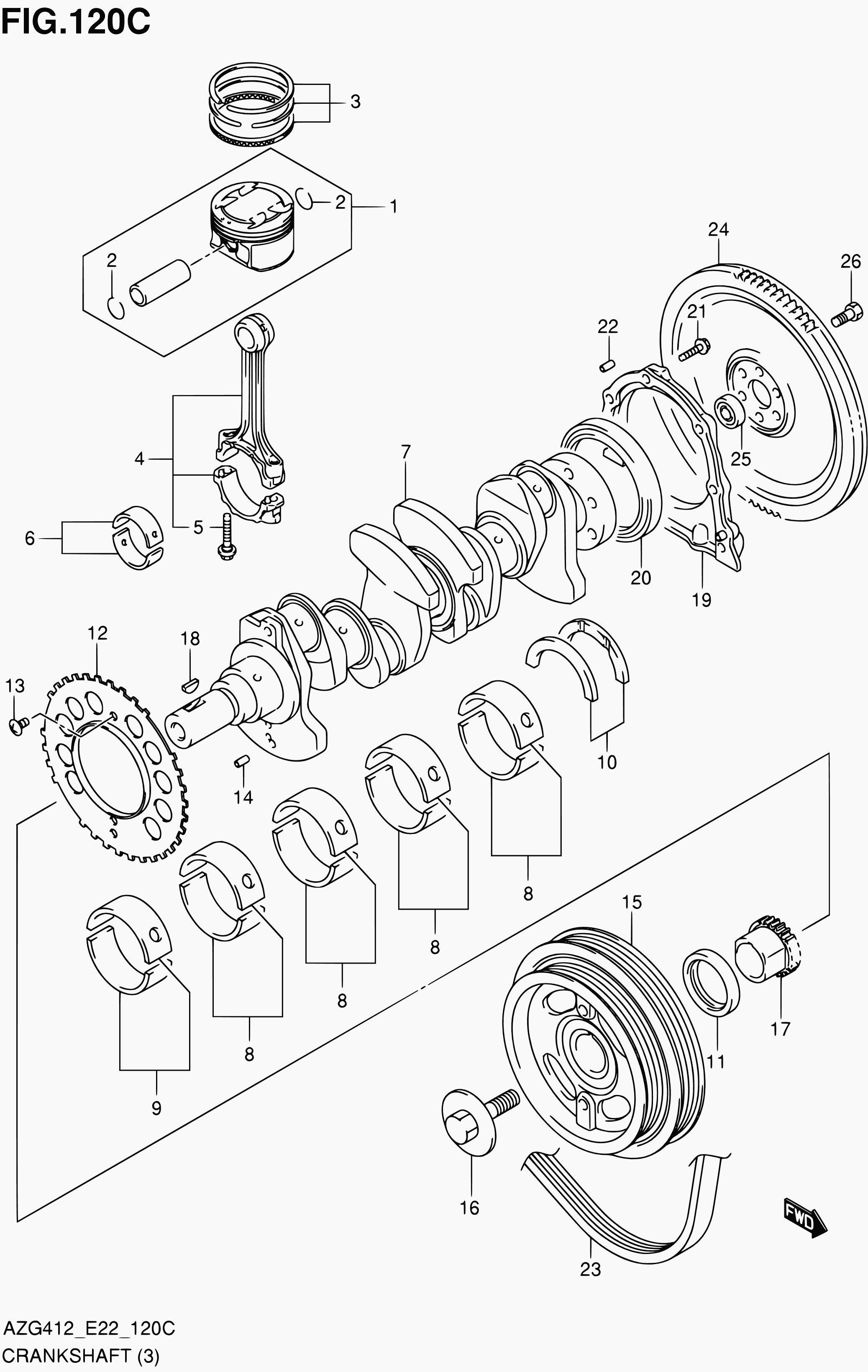 Suzuki 17521-69L00 - Cinghia Poly-V www.autoricambit.com