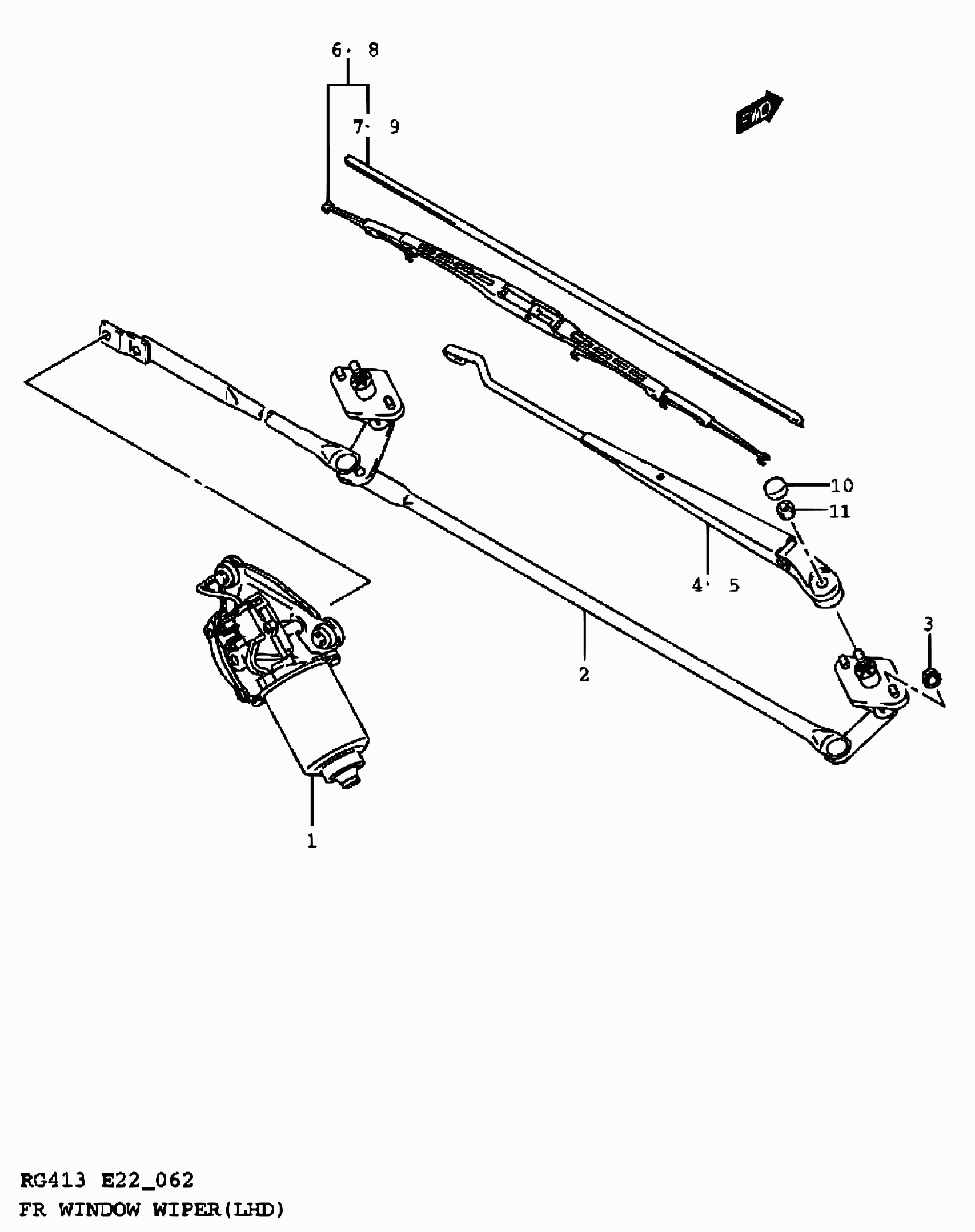 Suzuki 38340-65D01 - Spazzola tergi www.autoricambit.com