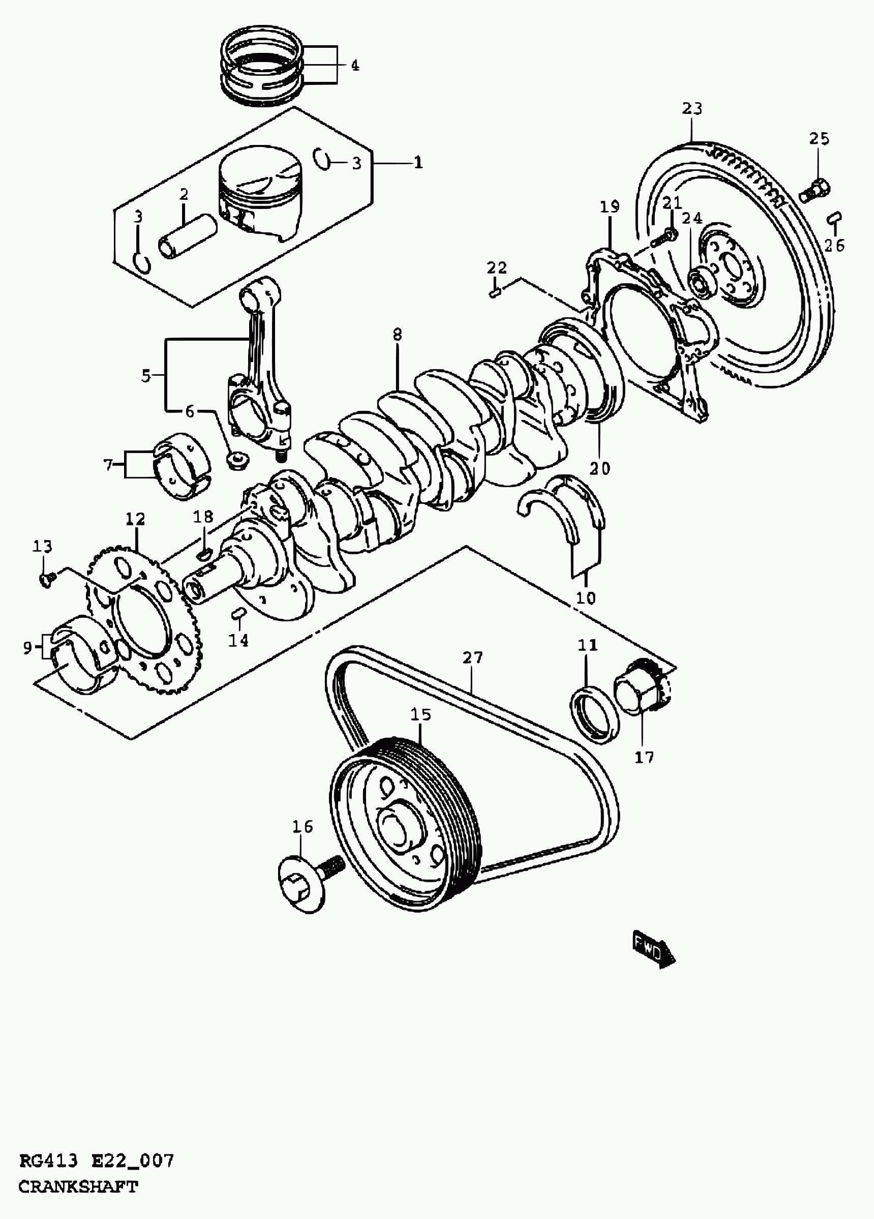 Suzuki 12623-71C00 - Cuscinetto di guida, Frizione www.autoricambit.com