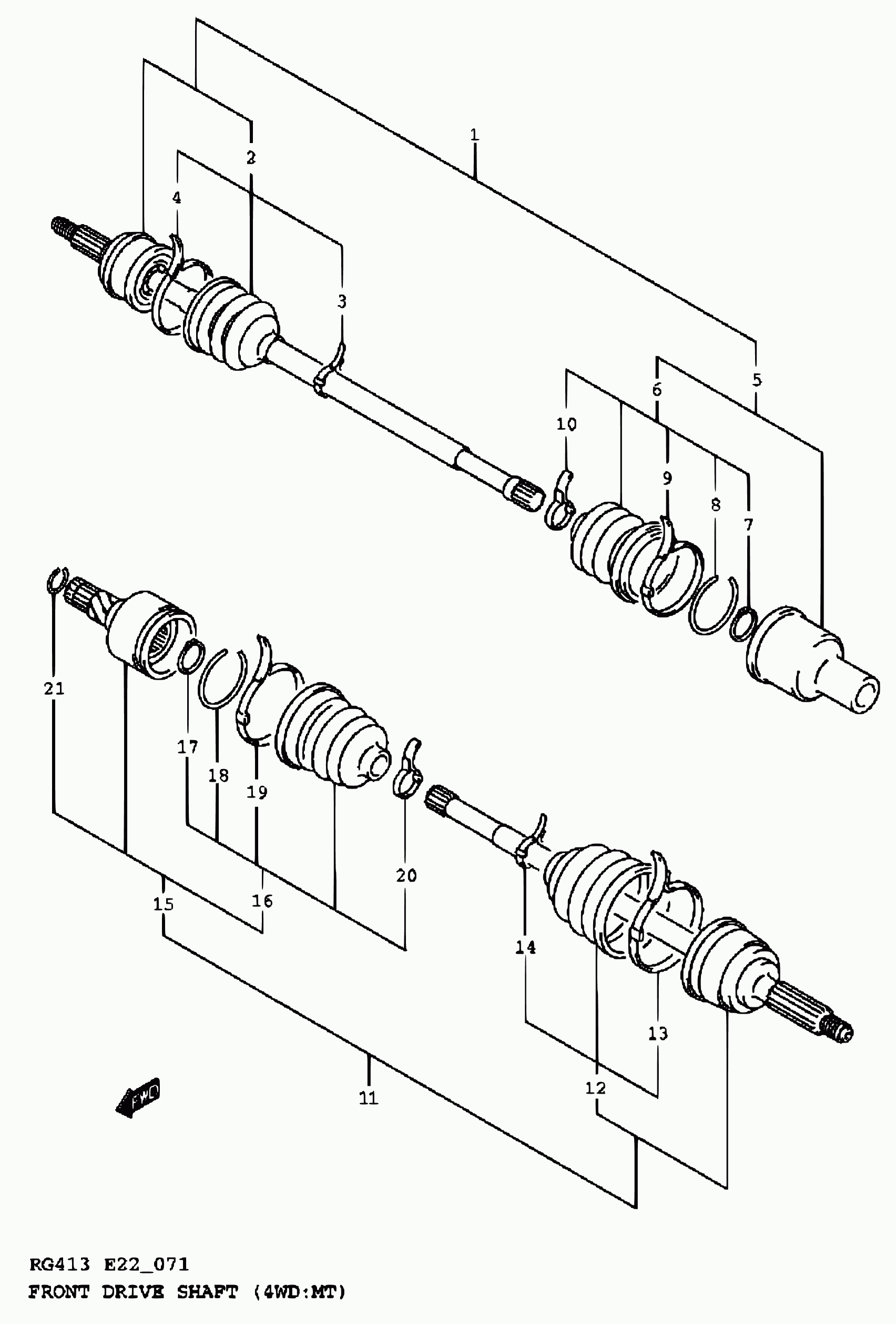 Suzuki 44119-75F60 - Cuffia, Semiasse www.autoricambit.com