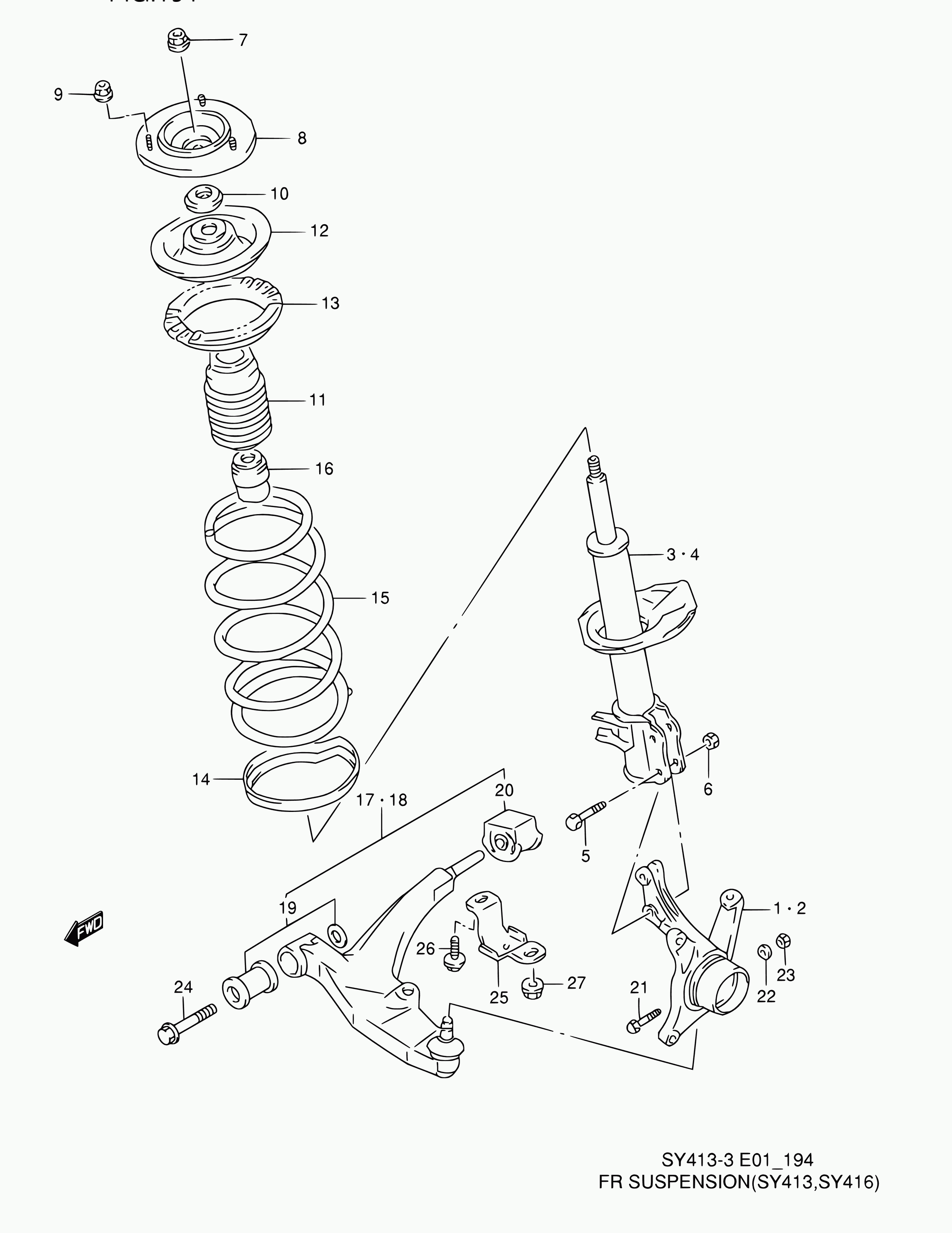 Suzuki 45202-63G01 - Sospensione a ruote indipendenti www.autoricambit.com