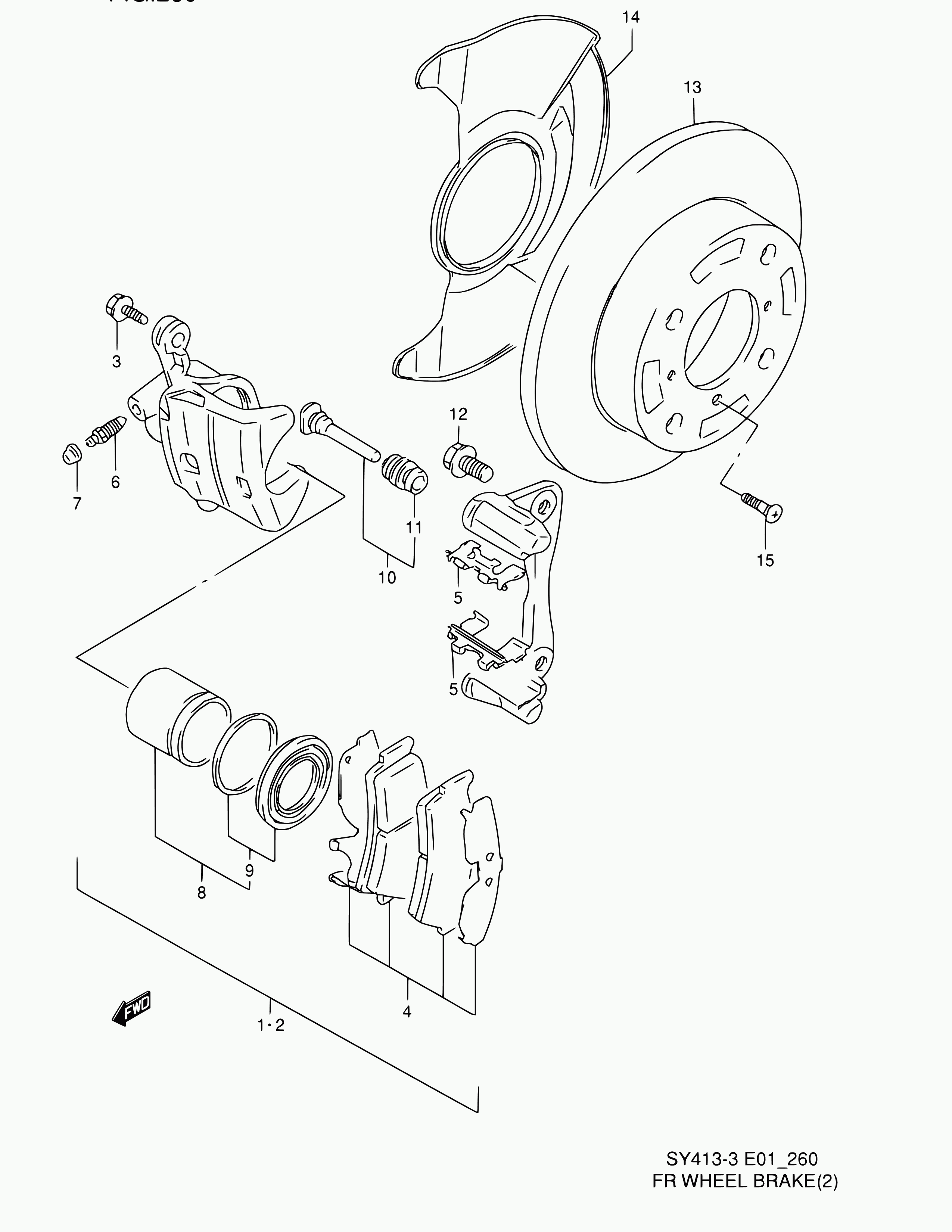 Suzuki 55810-64G01 - Kit pastiglie freno, Freno a disco www.autoricambit.com