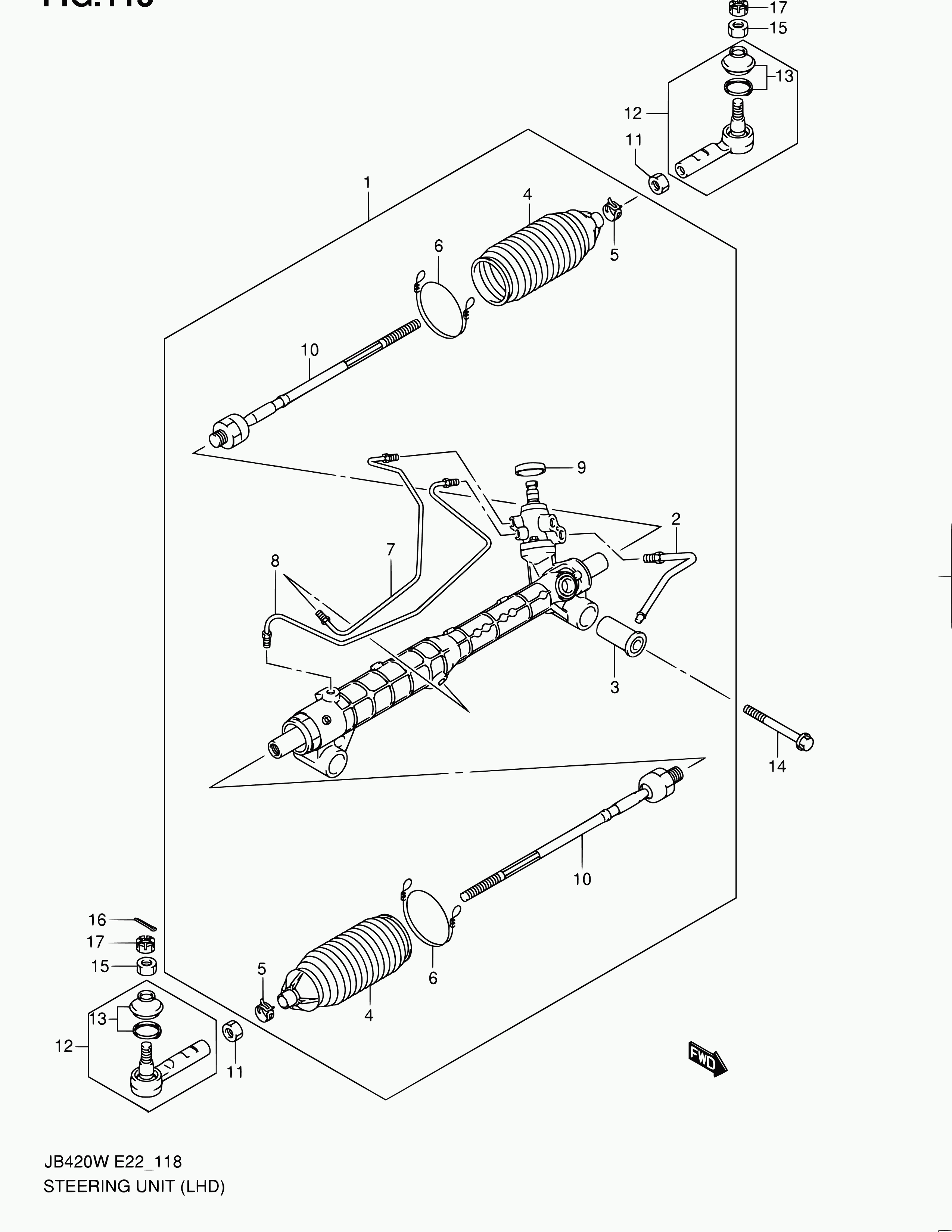 Suzuki 48571-65J00 - Soffietto, Sterzo www.autoricambit.com