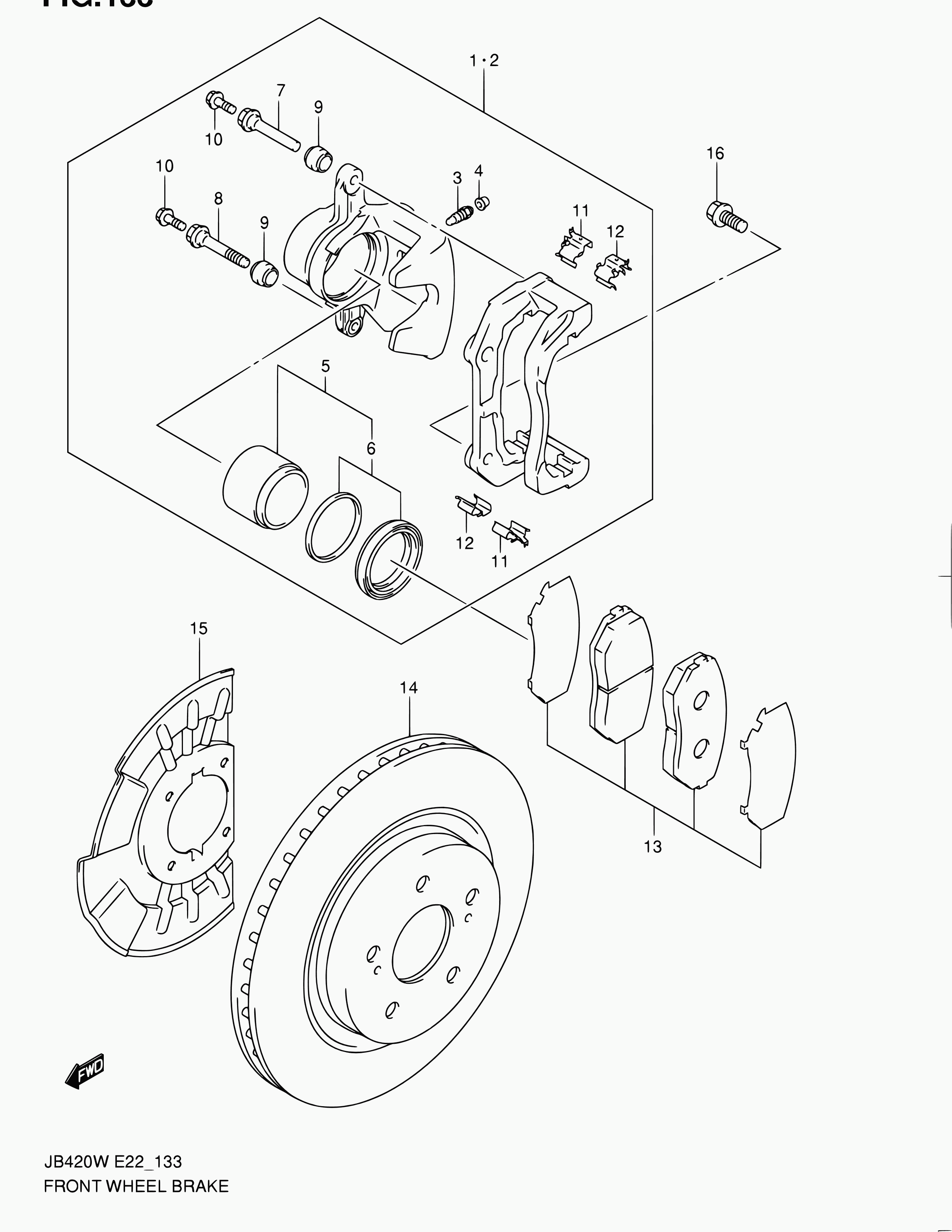 Suzuki 55200-65J22 - Kit pastiglie freno, Freno a disco www.autoricambit.com