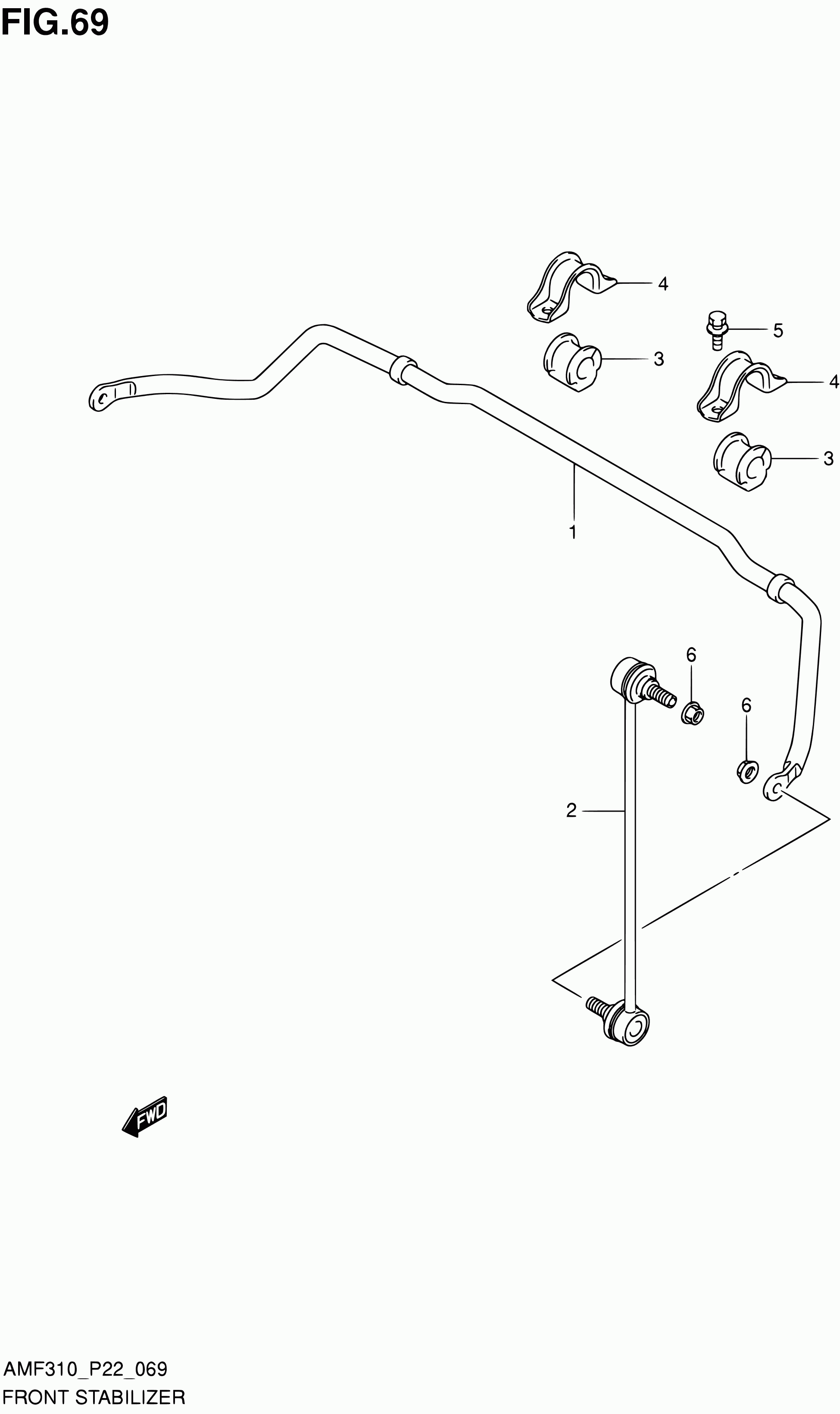 Suzuki 42420M68K00 - Asta/Puntone, Stabilizzatore www.autoricambit.com