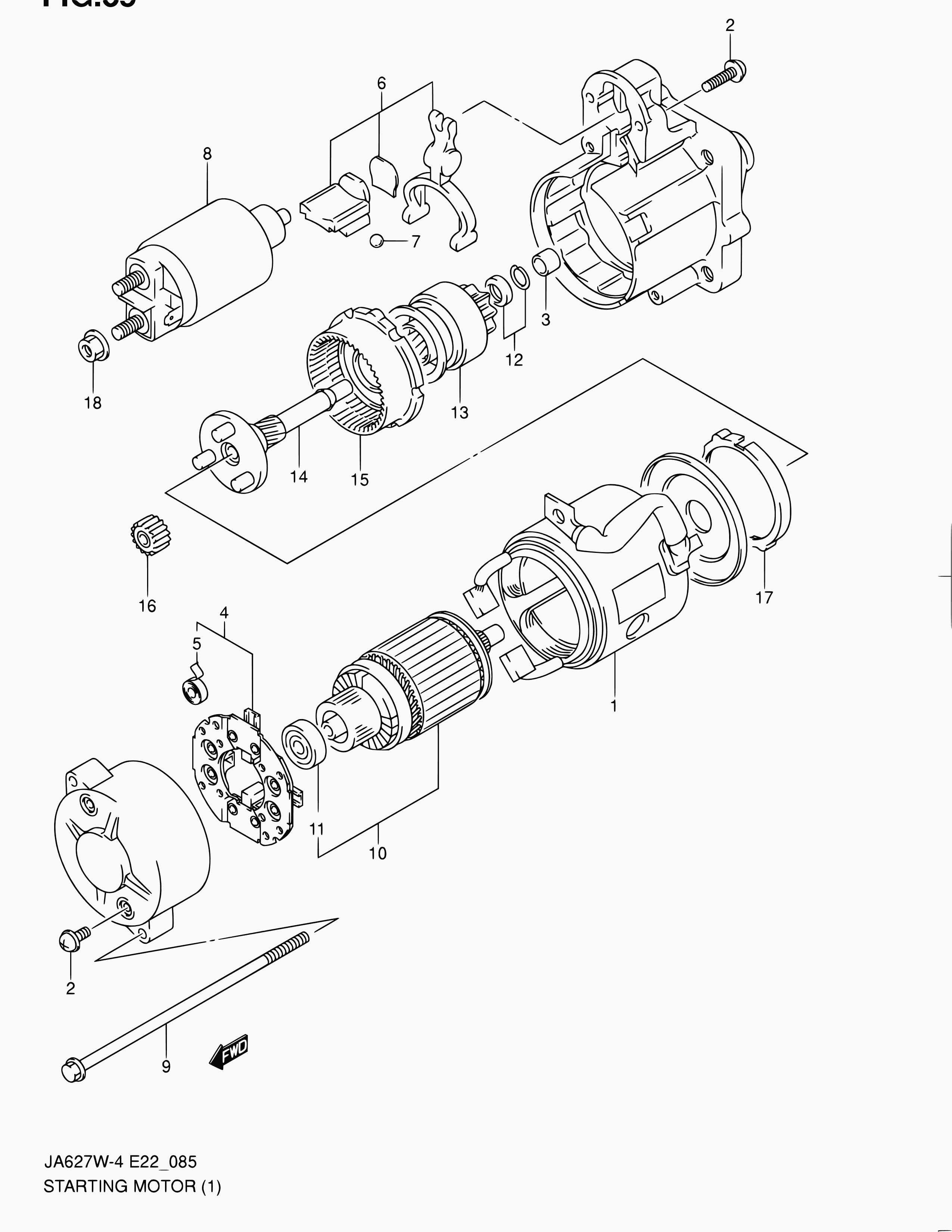 Suzuki 31320-68D00 - Pignone, Motorino d'avviamento www.autoricambit.com