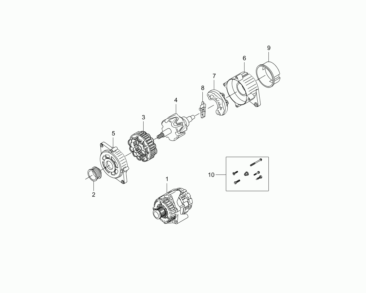 Ssangyong 6621544102 - Alternatore www.autoricambit.com