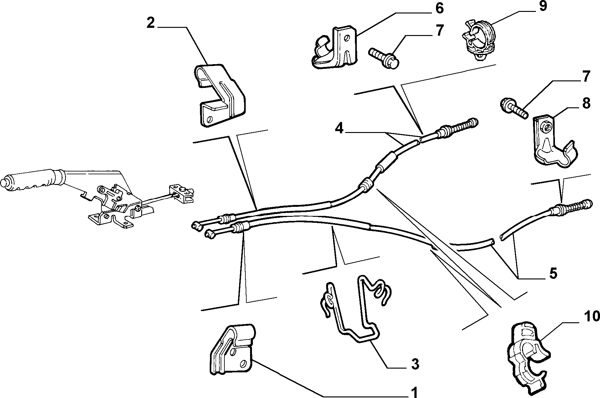 FIAT 46766309 - Cavo comando, Freno stazionamento www.autoricambit.com