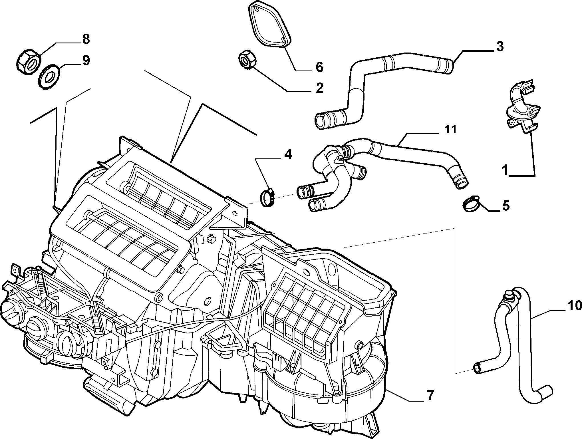 FIAT 51703667 - Flessibile, Scambiatore calore, Riscaldamento www.autoricambit.com