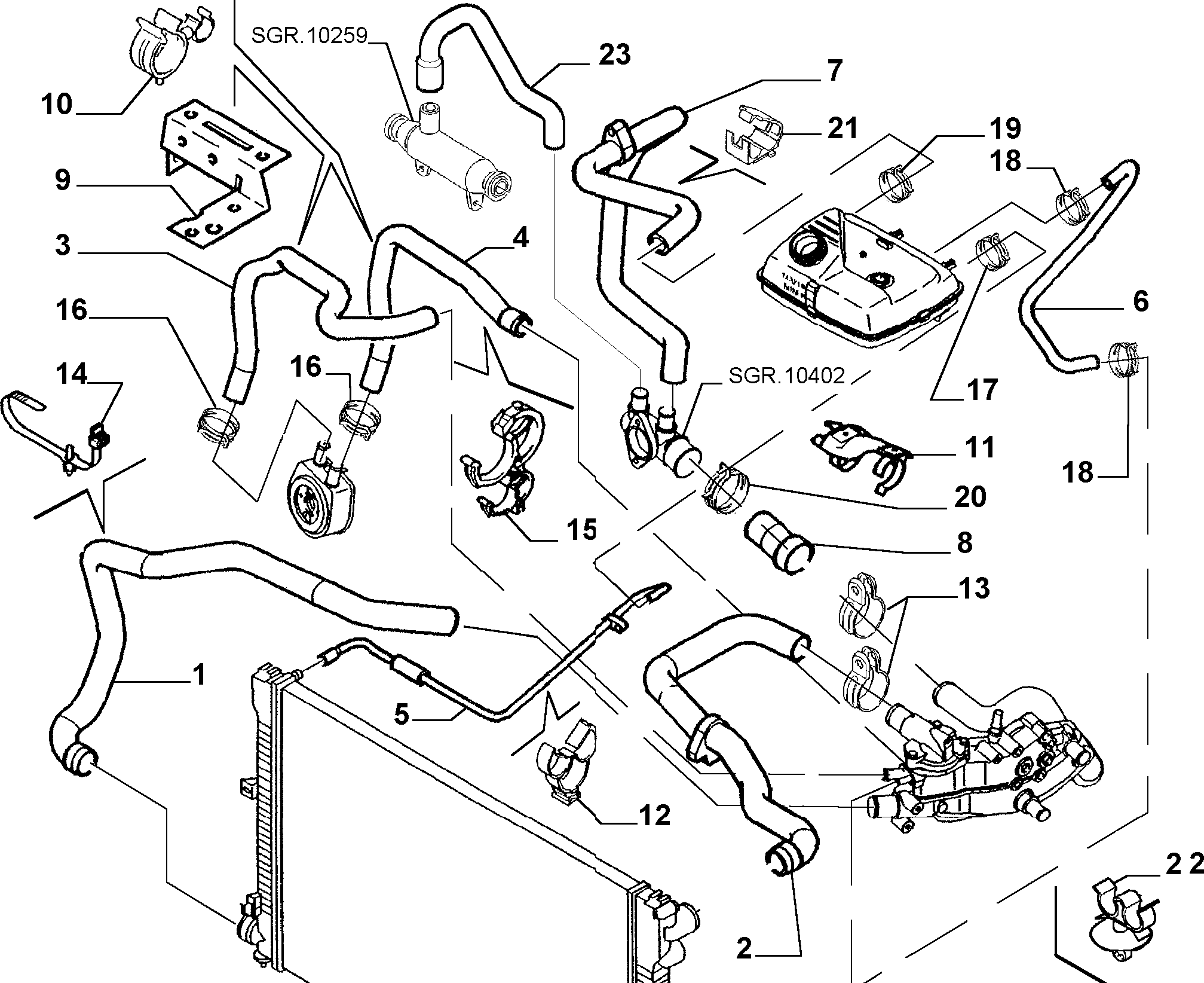 FIAT 1479942080 - Flessibile radiatore www.autoricambit.com