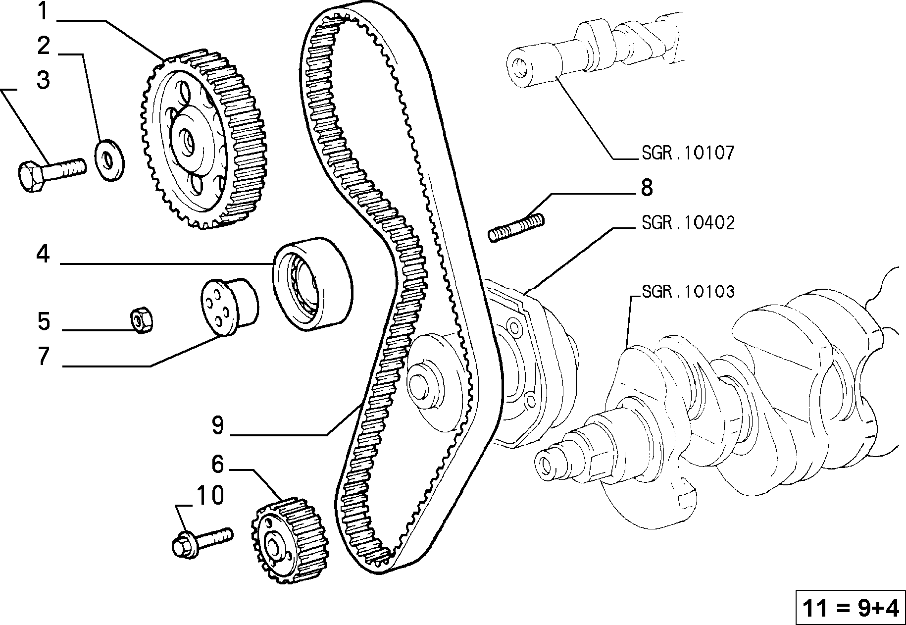 FIAT 46526261 - Ruota dentata, Alberino comando spinterogeno www.autoricambit.com