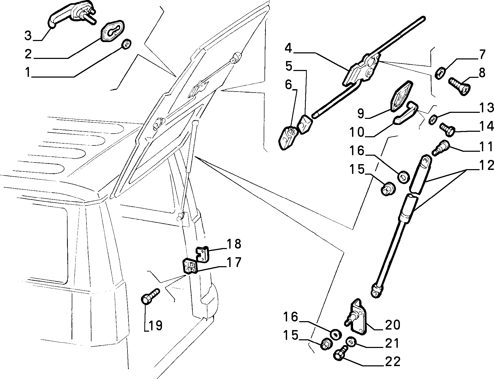 FIAT 4424045 - Ammortizatore pneumatico, Cofano bagagli /vano carico www.autoricambit.com