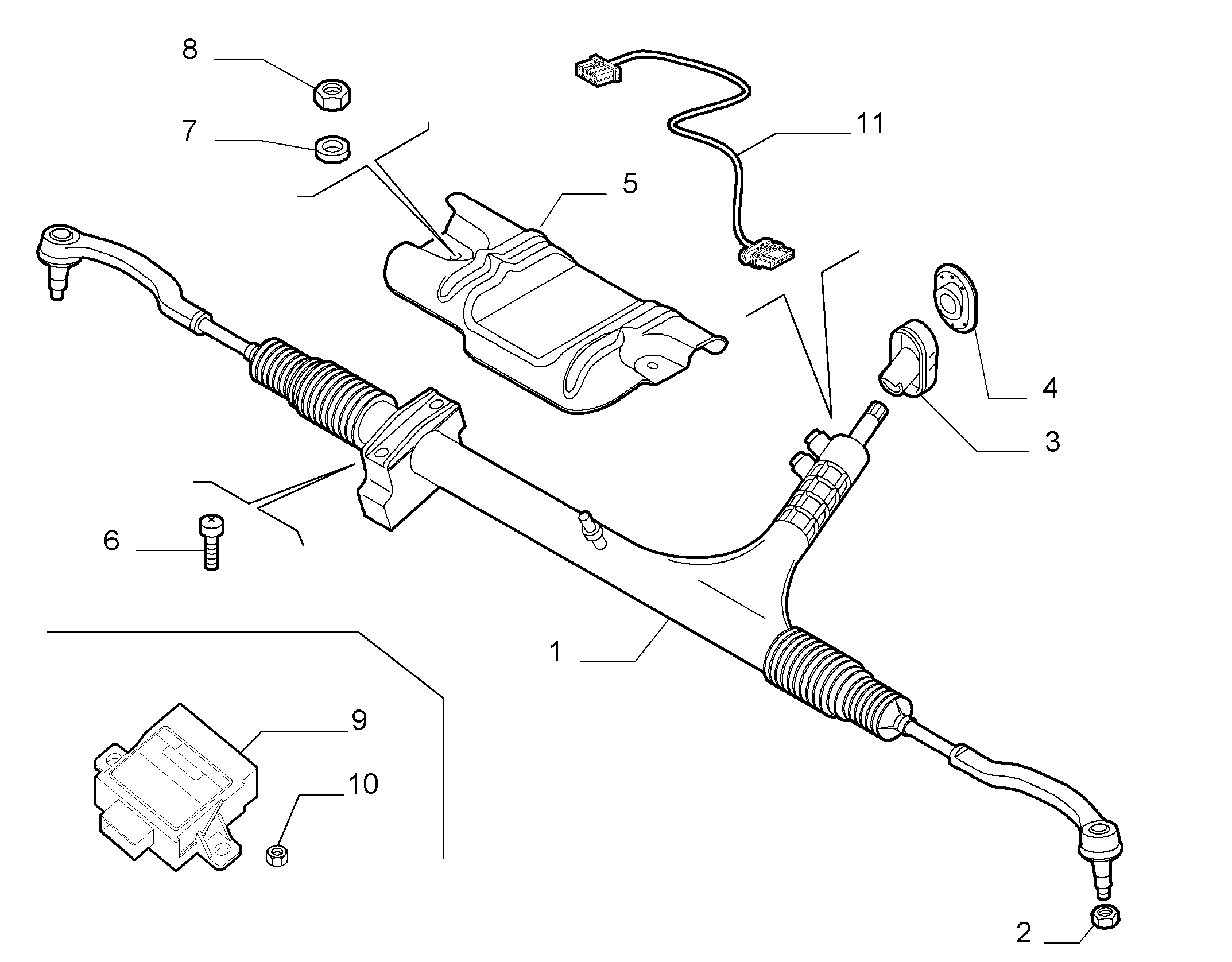 OM 1345854080 - Giunto assiale, Asta trasversale www.autoricambit.com