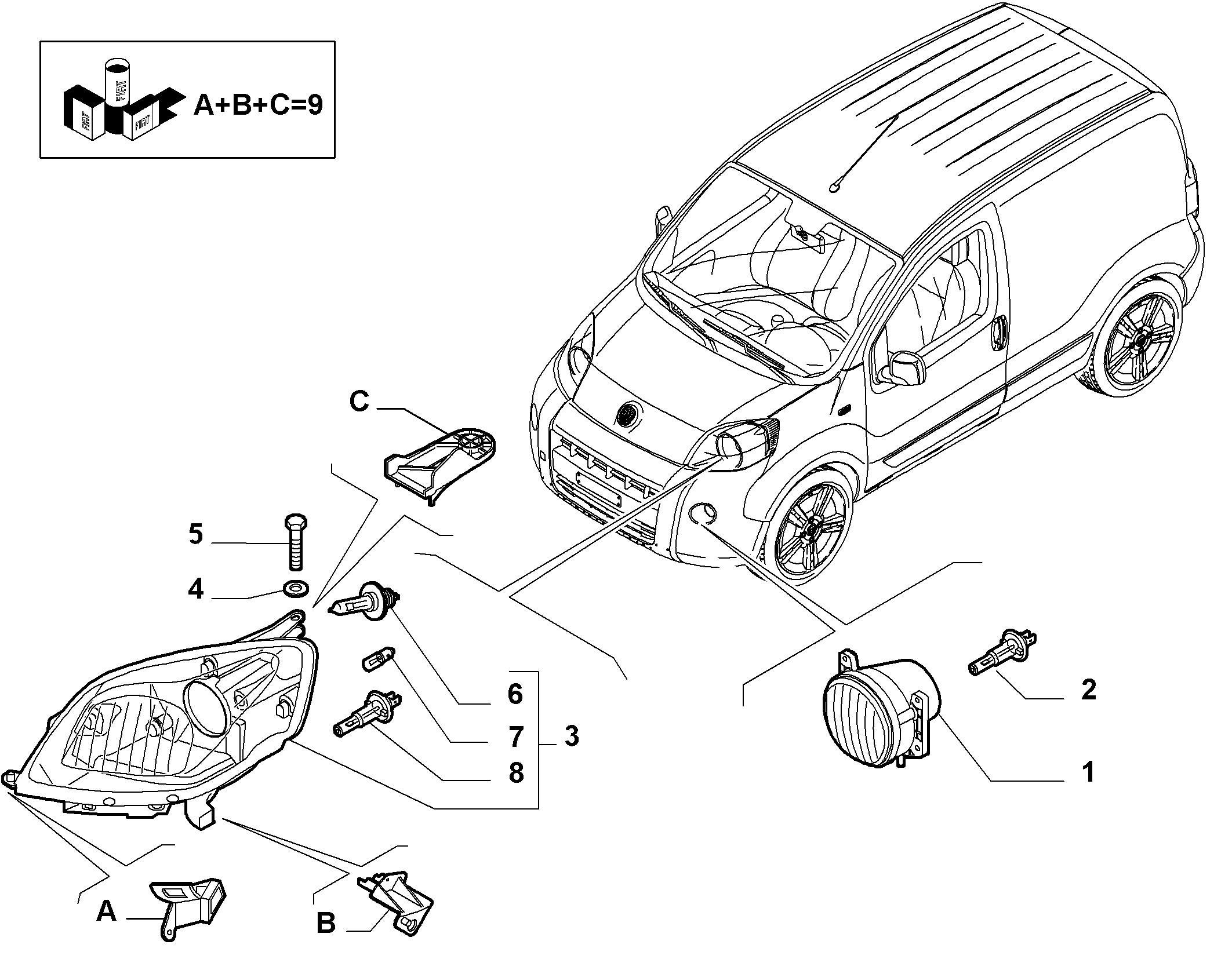 FIAT 10784190 - Lampadina, Fendinebbia www.autoricambit.com