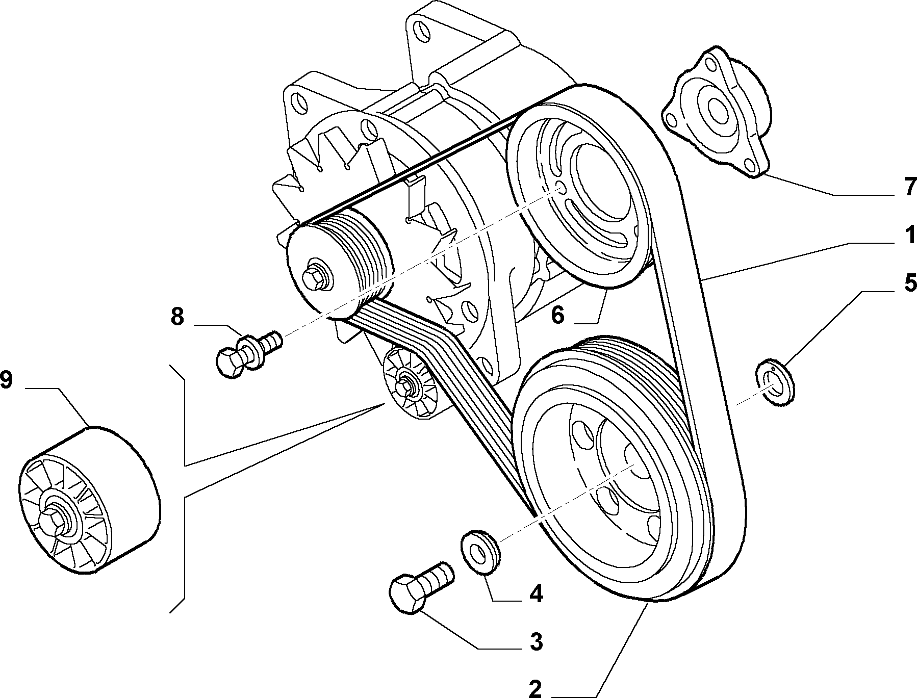 FIAT 500332292 - Puleggia cinghia, Albero a gomiti www.autoricambit.com