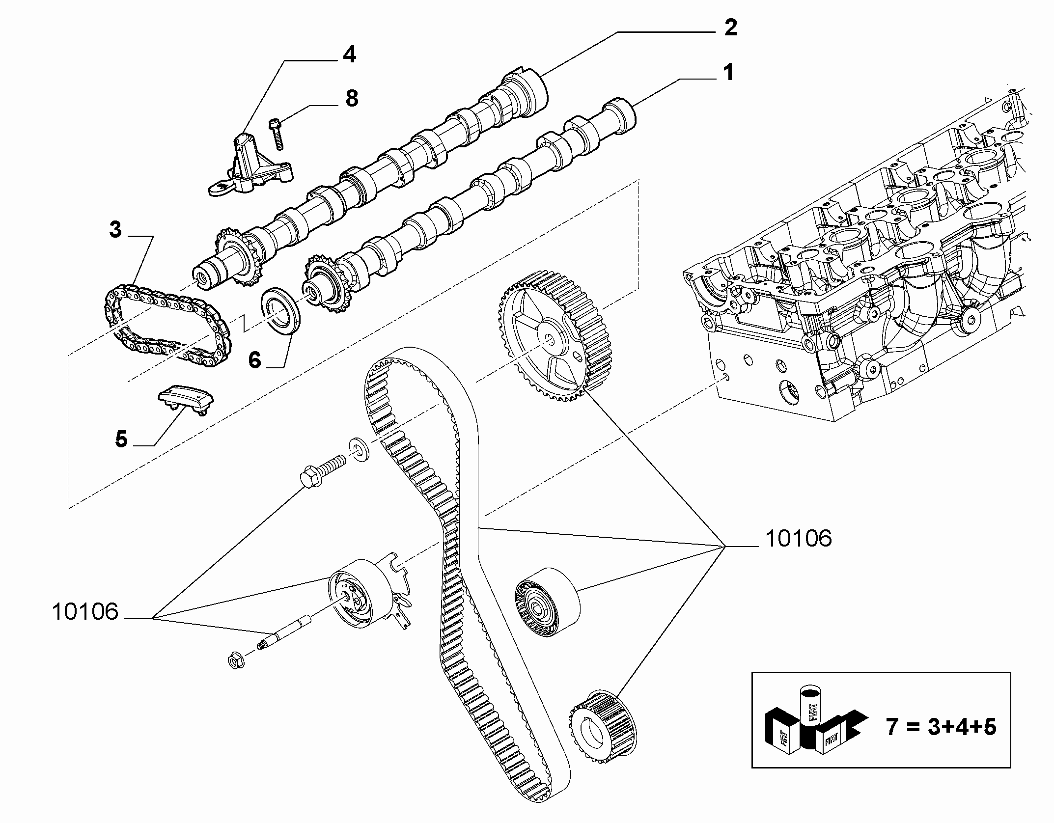 FIAT 9400807289 - Paraolio, Albero a camme www.autoricambit.com