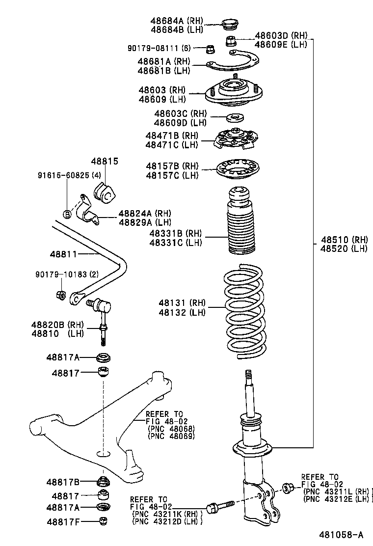 TOYOTA 48817-10020 - Asta/Puntone, Stabilizzatore www.autoricambit.com