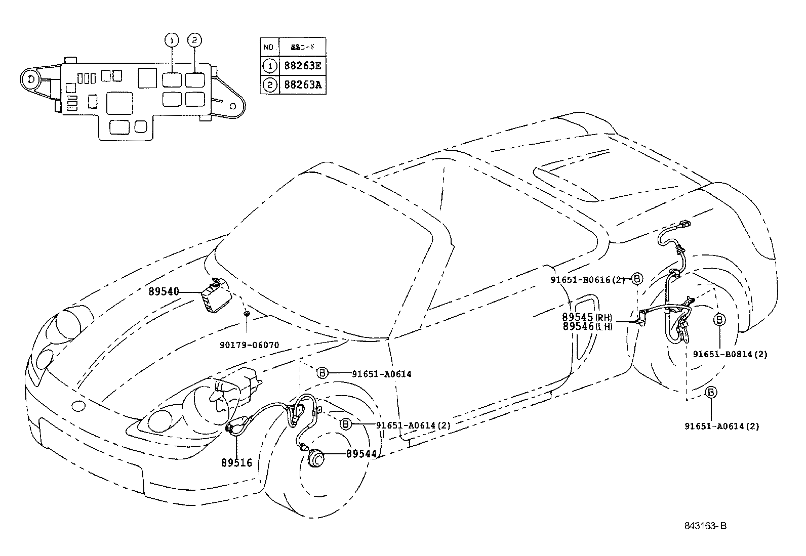 TOYOTA 89545-17030 - Sensore, N° giri ruota www.autoricambit.com