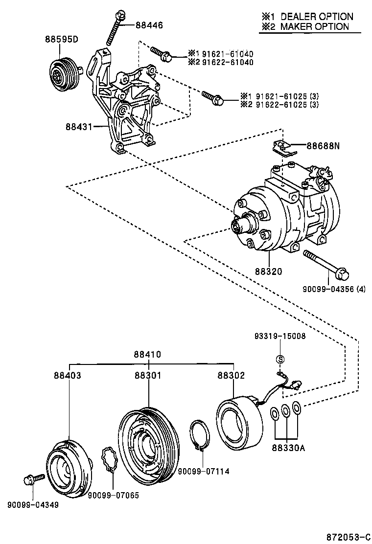 TOYOTA 88410-21020 - Compressore, Climatizzatore www.autoricambit.com