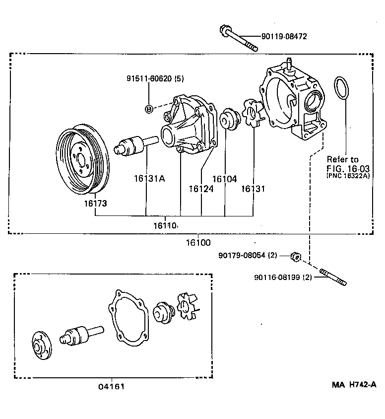 TOYOTA 16110-19107 - Pompa acqua www.autoricambit.com