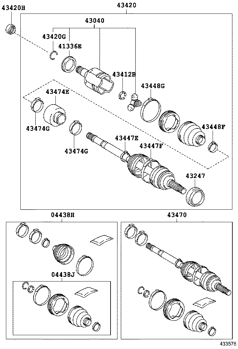 TOYOTA 04428-47064 - Cuffia, Semiasse www.autoricambit.com