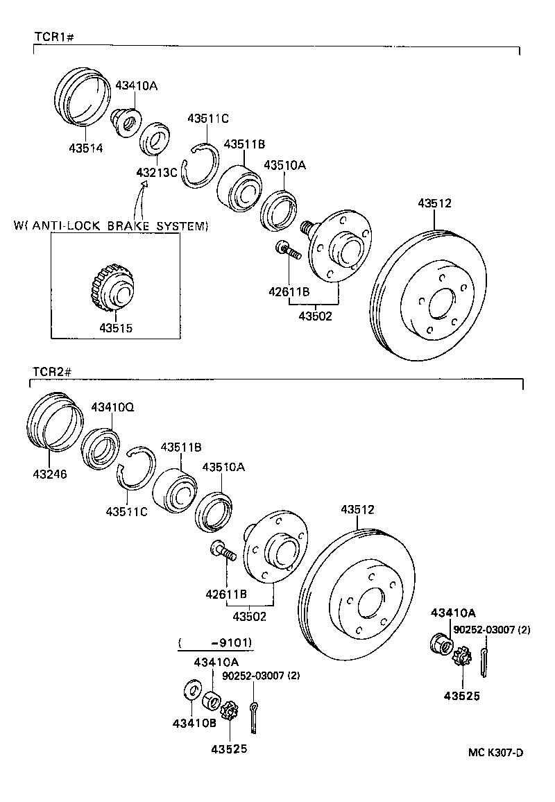 TOYOTA 90521-82002 - Kit cuscinetto ruota www.autoricambit.com