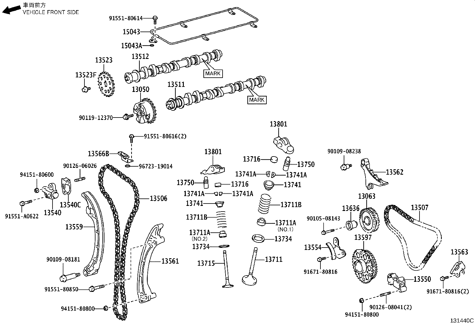 TOYOTA 13750-75020 - Punteria www.autoricambit.com