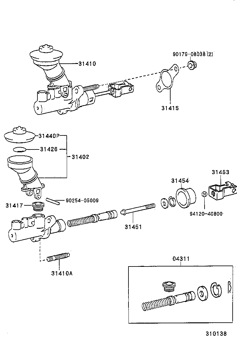 Mitsubishi 3141012370 - Cilindro trasmettitore, Frizione www.autoricambit.com