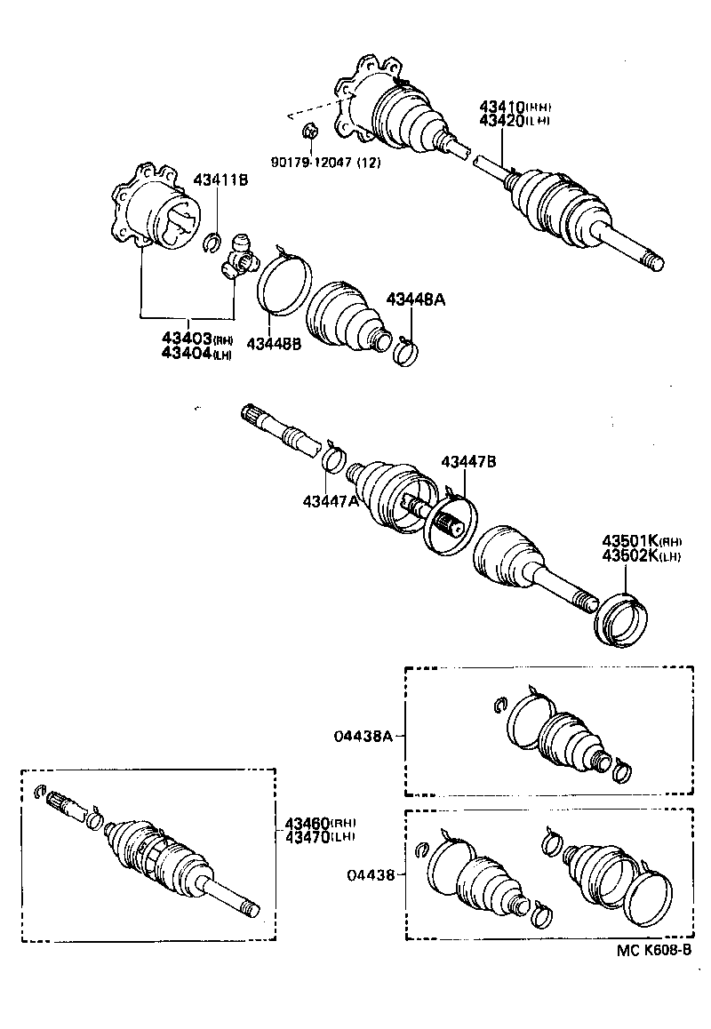 TOYOTA 04438-35021 - Cuffia, Semiasse www.autoricambit.com