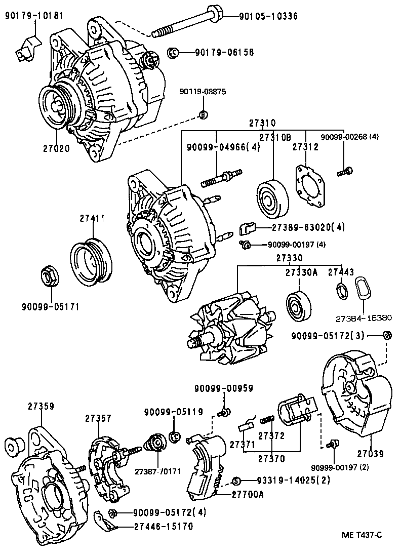 TOYOTA 2706015080 - Alternatore www.autoricambit.com