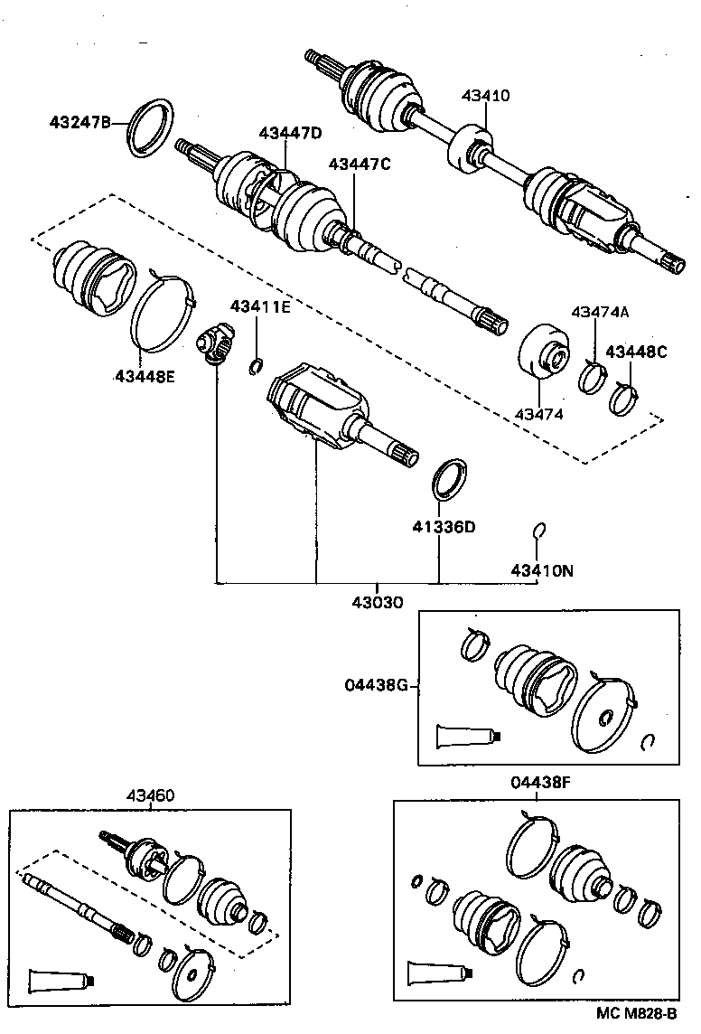 TOYOTA 04438-12162 - Cuffia, Semiasse www.autoricambit.com