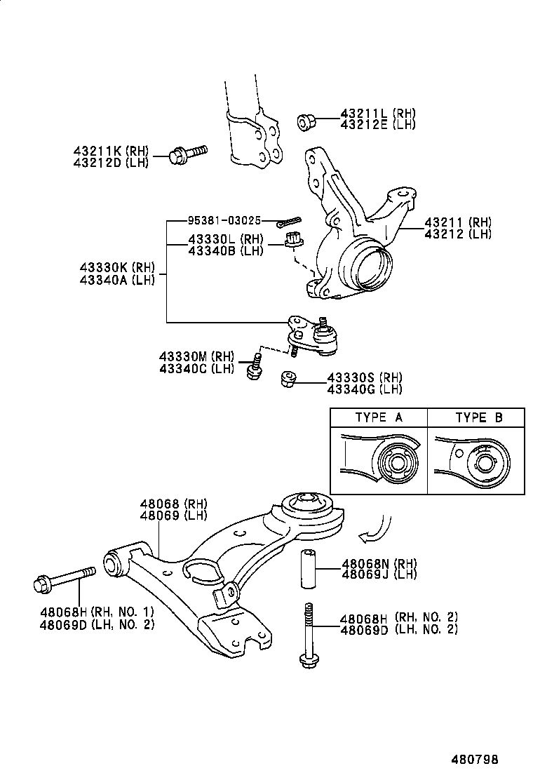 TOYOTA 43330-09030 - Giunto di supporto / guida www.autoricambit.com