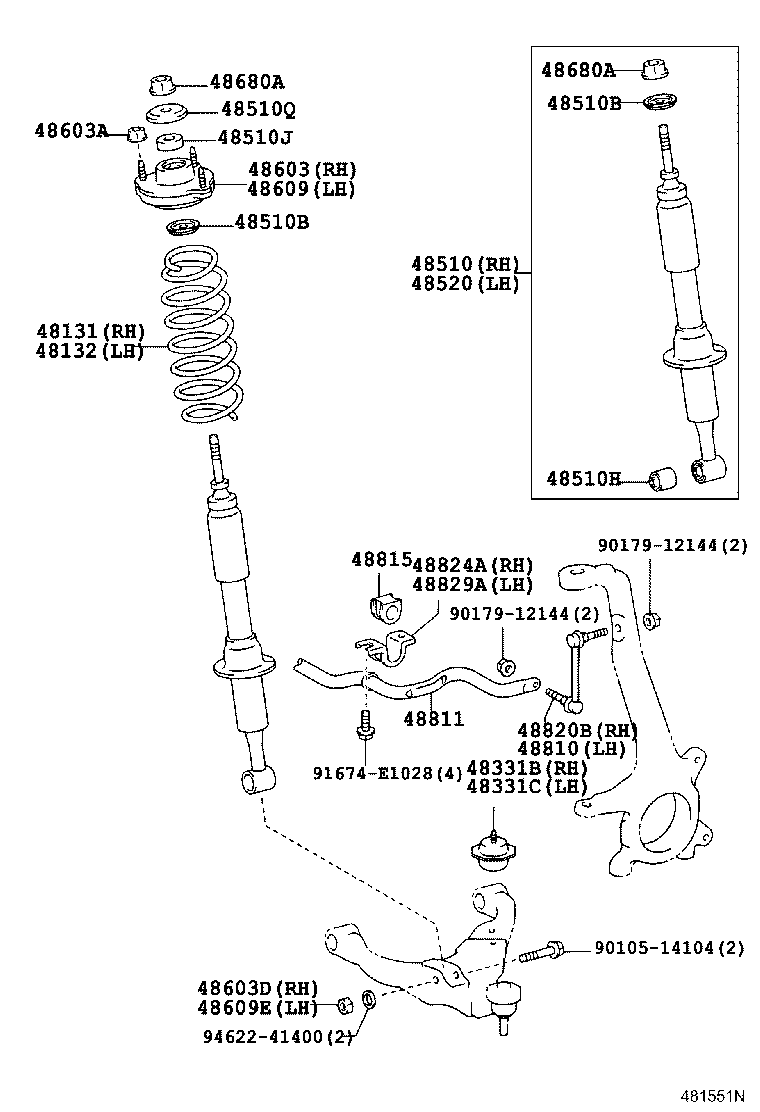 TOYOTA 48510-69415 - Ammortizzatore www.autoricambit.com