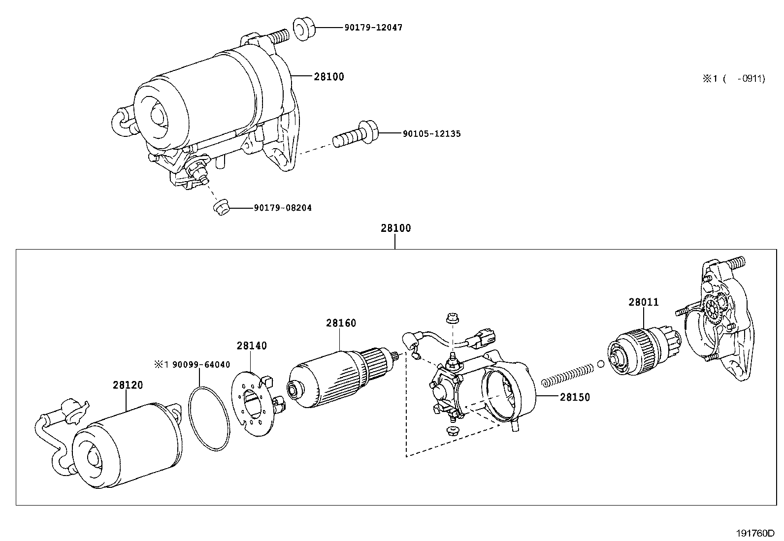 TOYOTA 28100-67050 - Motorino d'avviamento www.autoricambit.com