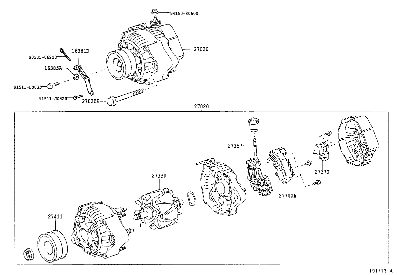 TOYOTA 2706067140 - Alternatore www.autoricambit.com