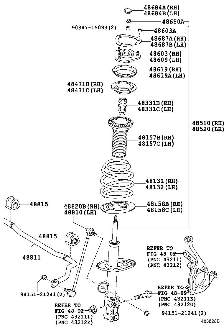 TOYOTA 4852080313 - Ammortizzatore www.autoricambit.com