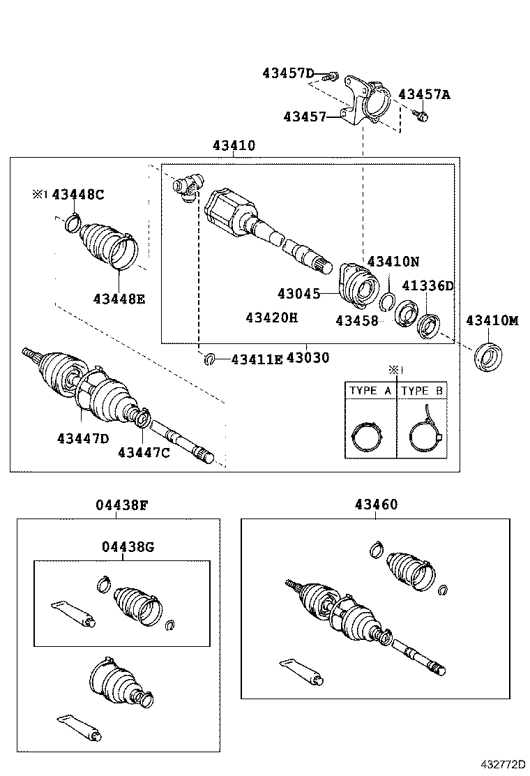 TOYOTA 0443748140 - Cuffia, Semiasse www.autoricambit.com