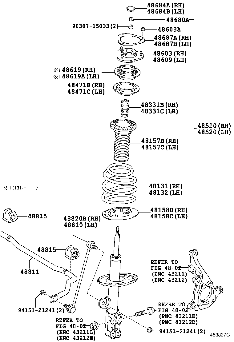 TOYOTA 4852080349 - Ammortizzatore www.autoricambit.com