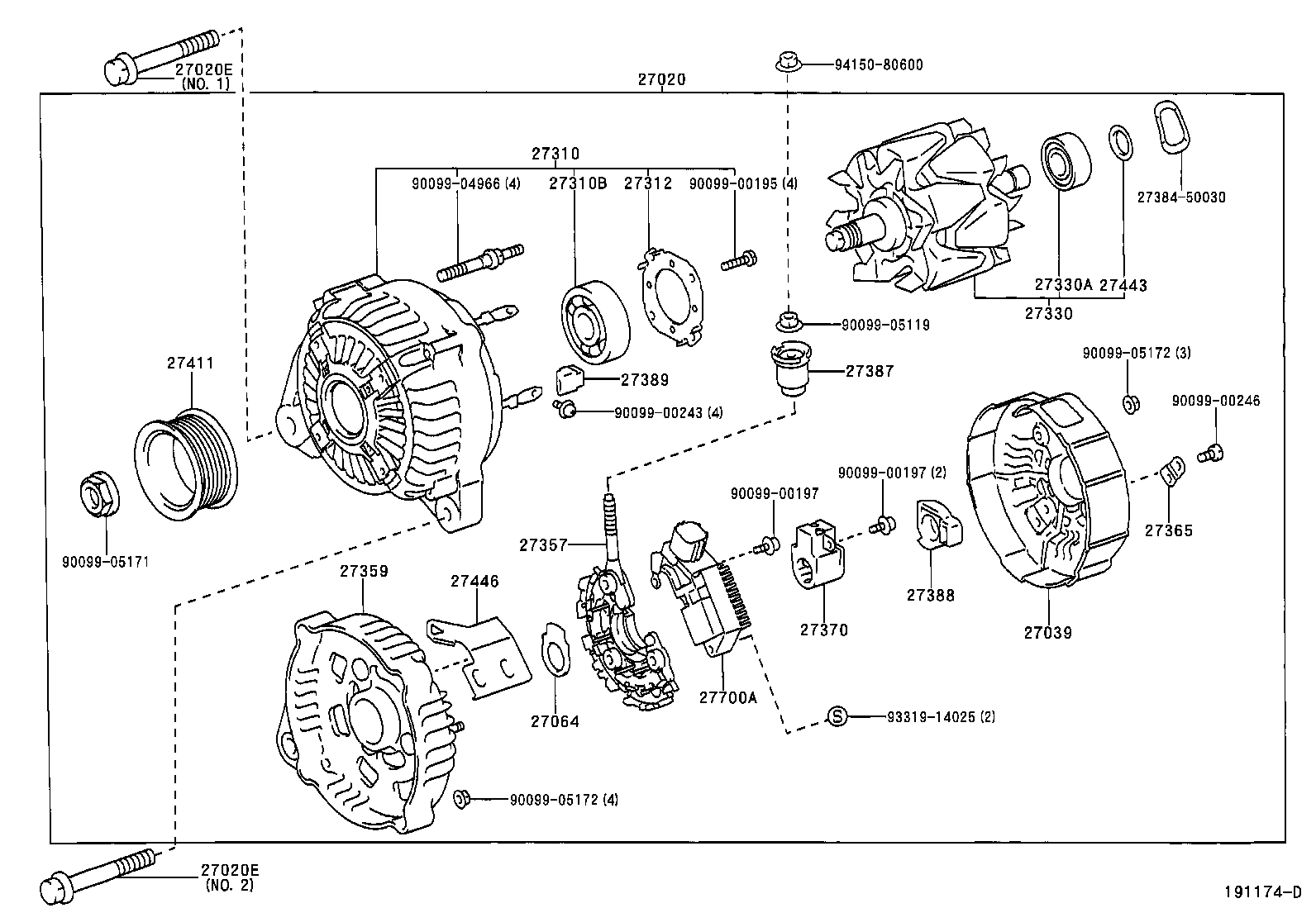 TOYOTA 27060-28070 - Alternatore www.autoricambit.com