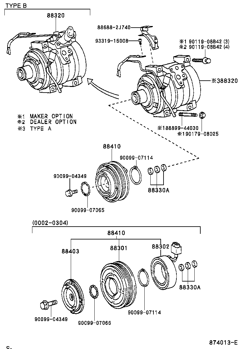 TOYOTA 88320-28350 - Compressore, Climatizzatore www.autoricambit.com