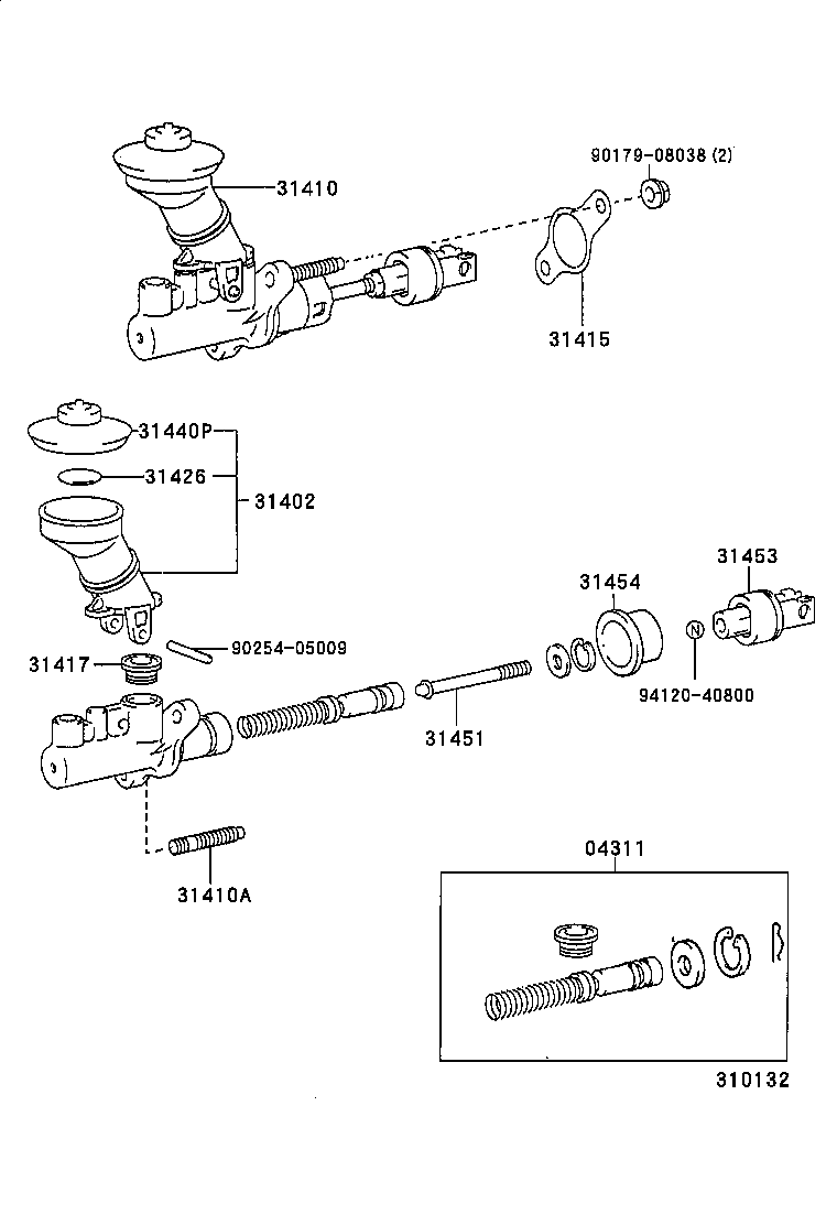 Mitsubishi 3141012380 - Cilindro trasmettitore, Frizione www.autoricambit.com