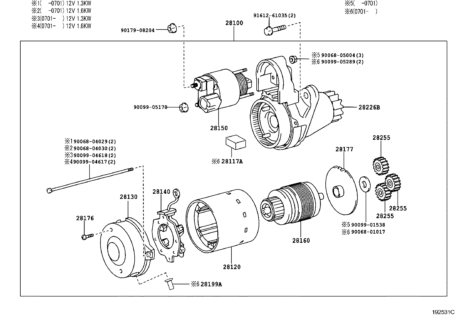 TOYOTA 281000H110 - Motorino d'avviamento www.autoricambit.com