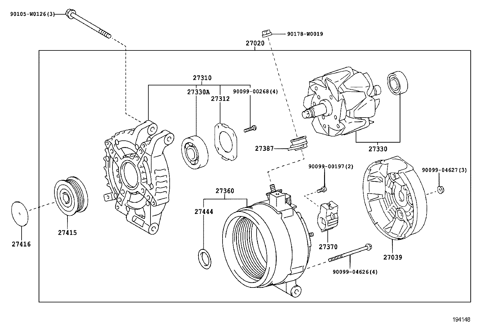 TOYOTA 270600R080 - Alternatore www.autoricambit.com